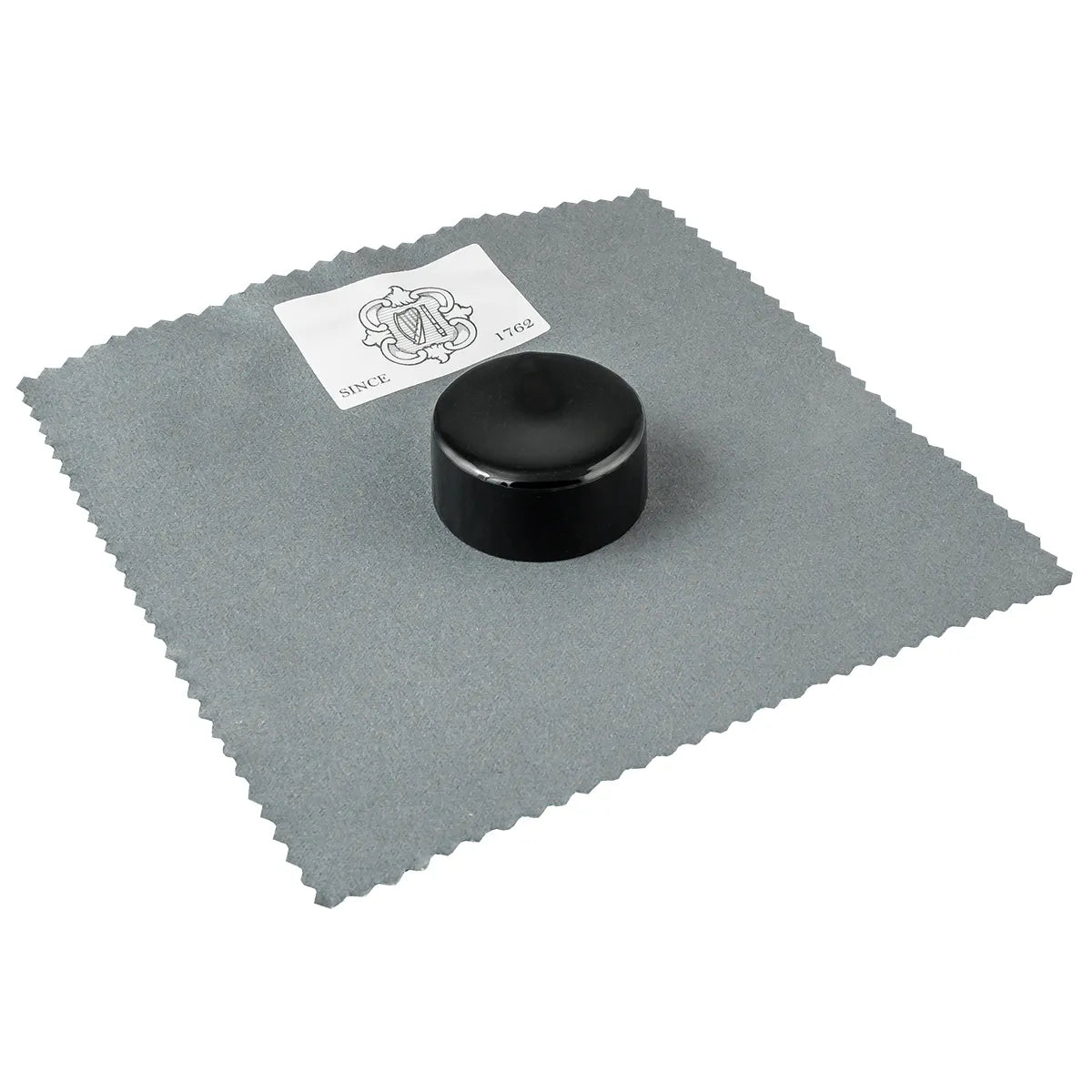 W.E. Hill & Sons 2064M Standard Dark Violin Rosin Round Cake on Velveteen Cloth — view 3
