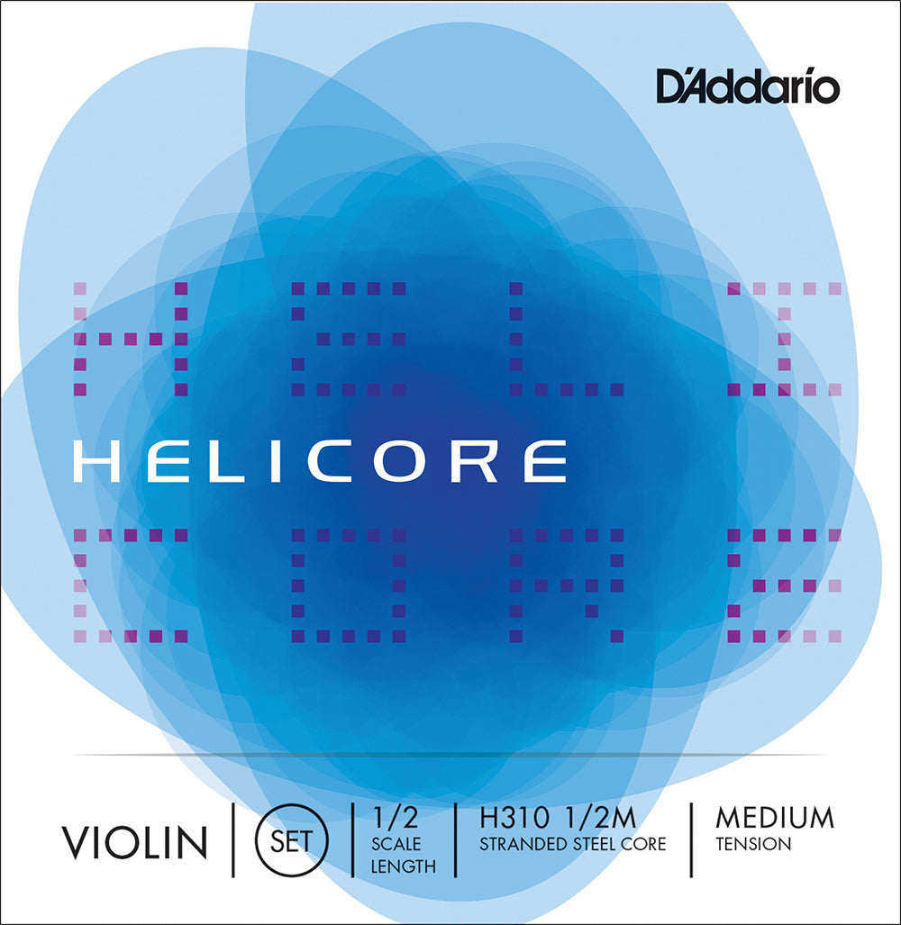 D'Addario 1/16 Size Violin String Set Medium Helicore