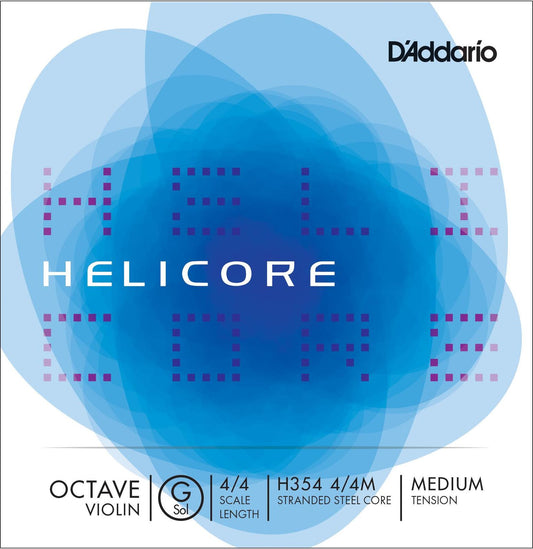 Helicore Octave Violin Single G String, 4/4 Scale, Medium Tension