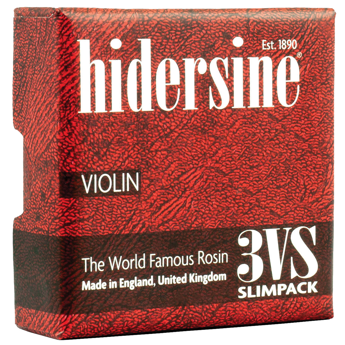 Hidersine Slim Light Violin Rosin 15g - Amber Coloured, Hard, Grip Profile #4, Suitable for All Players, Made in England