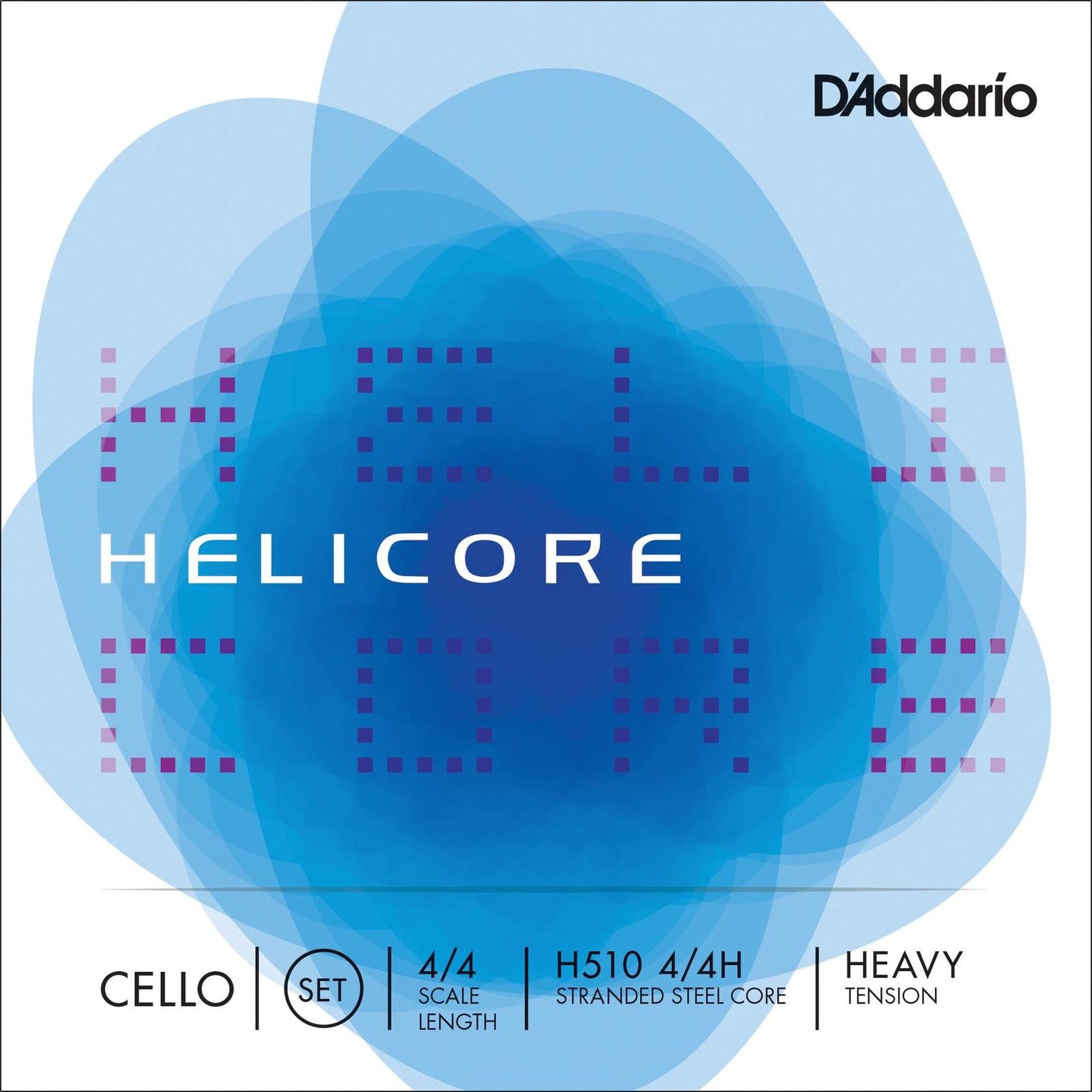 D'Addario Helicore Cello String Set, 4/4 Scale, Heavy Tension
