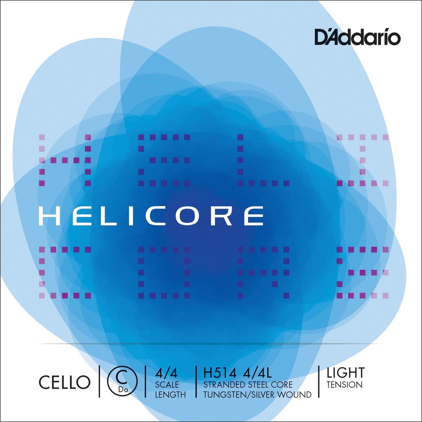 D'Addario Helicore Cello Single C String, 4/4 Scale, Light Tension