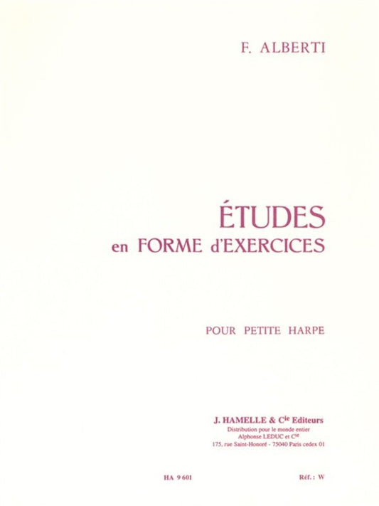 Etudes En Forme D Exercises Harp Book