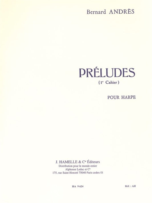 Preludes Volume 1 For Harp Book