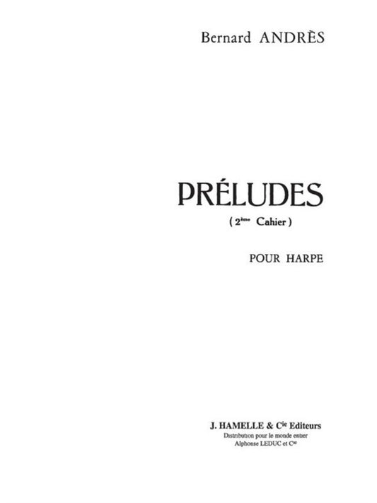 Preludes Volume 2 For Harp Book