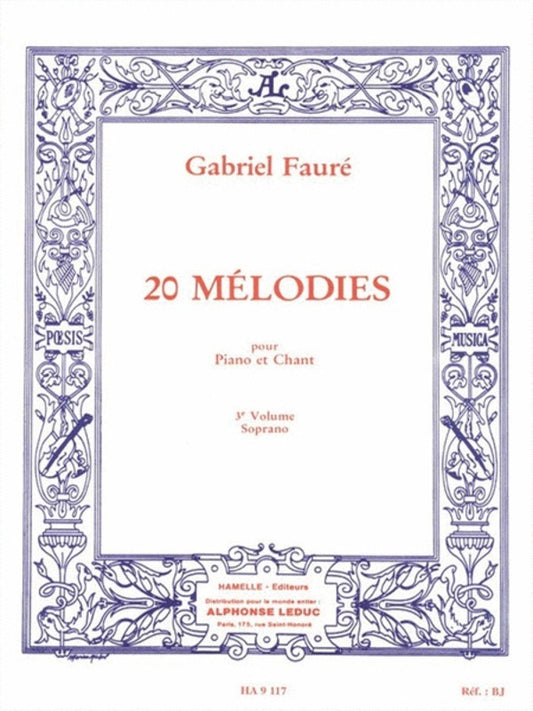 20 Melodies Vol 3 High Voice/Piano