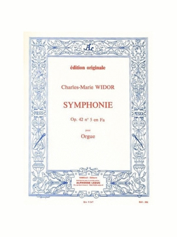 Widor - Symphony For Organ No 5 Op 42 No 1 Book