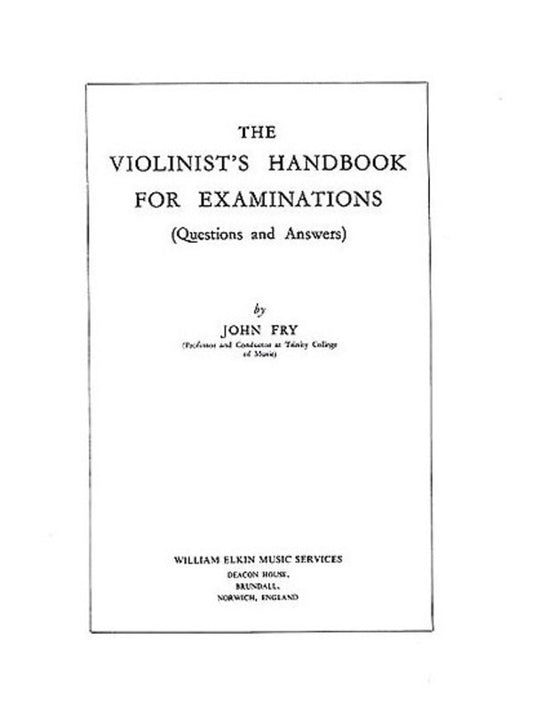 Violinists Handbook Book
