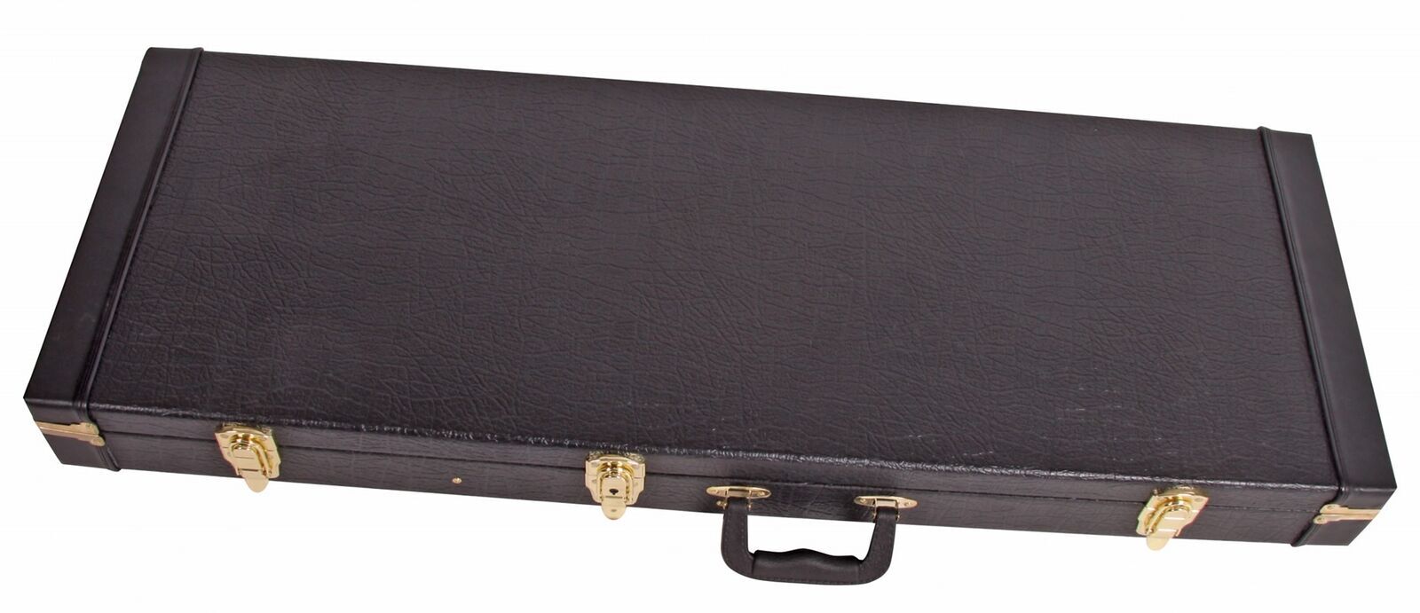 V-CASE Electric Guitar Hard Case, Strat / Tele Rectangular, Black, Plush