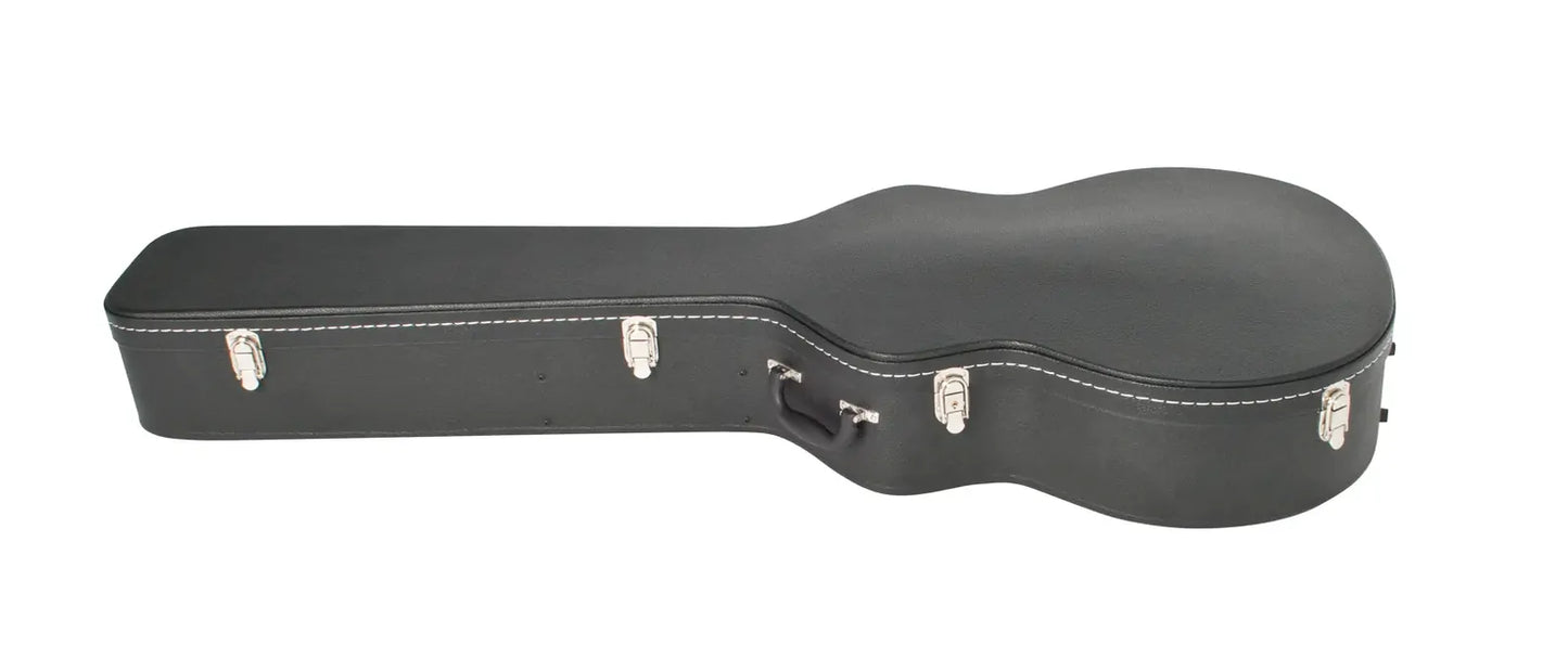 V-Case HC1019 Acoustic Bass Guitar Case - Black Vinyl with Plush Interior and Lock