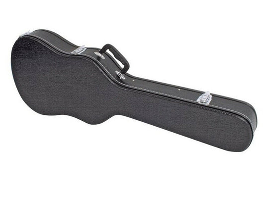 CNB Sg Shaped Guitar Case Plywood Covered Black Vinyl Plush Lined