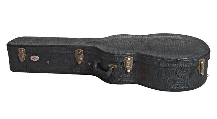 Xtreme Jumbo Acoustic Guitar Hardcase (Black Croc Vinyl finish)