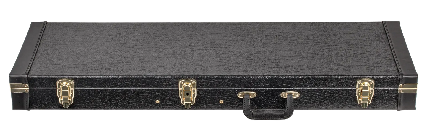 V-Case HC838 3/4 Rectangle Electric Guitar Case - Black Vinyl with Lock