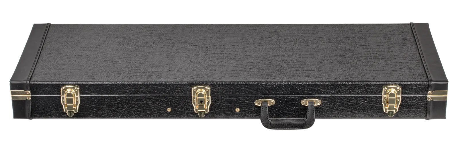V-Case HC838 3/4 Rectangle Electric Guitar Case - Black Vinyl with Lock
