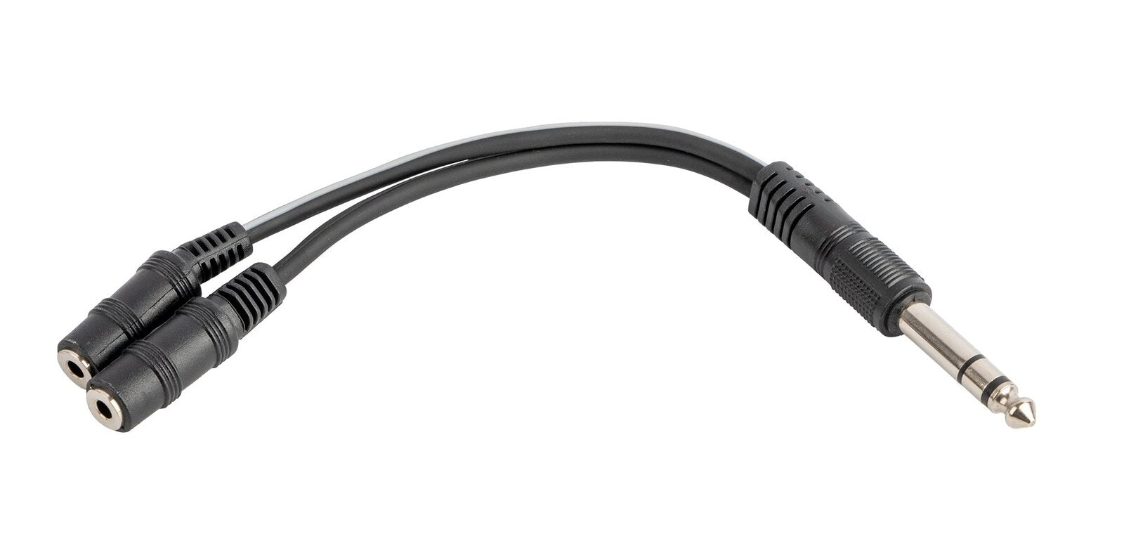 AUSTRALASIAN Black. Stereo headphone splitter cable.