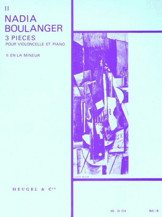 Boulanger - 3 Pieces No 2 In A Minor Cello/Piano (Softcover Book)