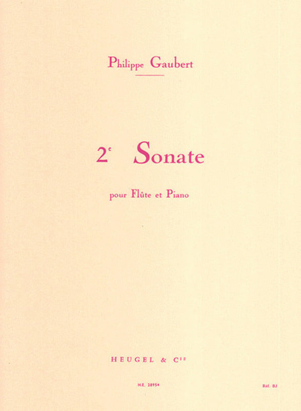 Gaubert - 2nd Sonata For Flute/Piano (Softcover Book)