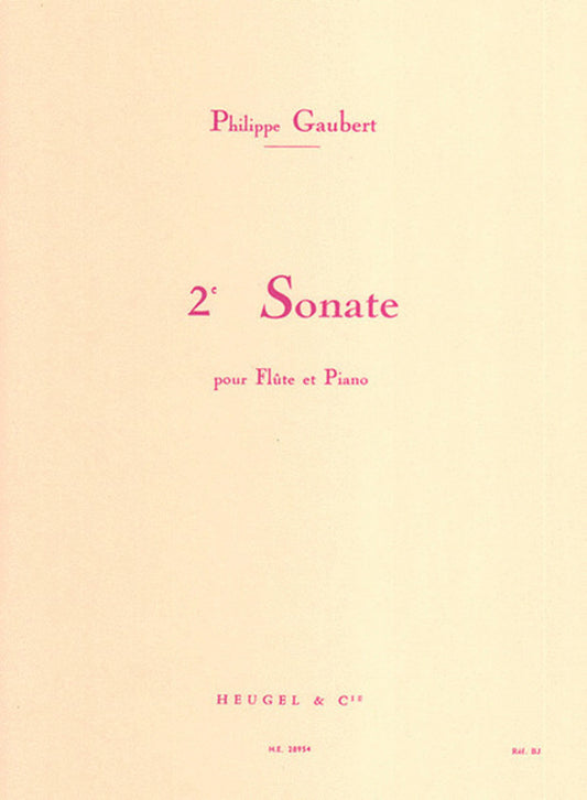 Gaubert - 2nd Sonata For Flute/Piano (Softcover Book)