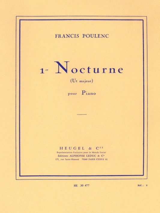 Poulenc Nocturne No. 1 in C Major for Piano Solo