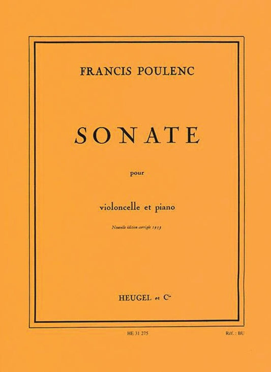 Poulenc - Sonata For Cello/Piano (Softcover Book)