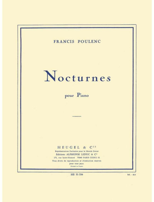 Poulenc Nocturnes for Piano - Piano Solo Edition by Heugel & Cie