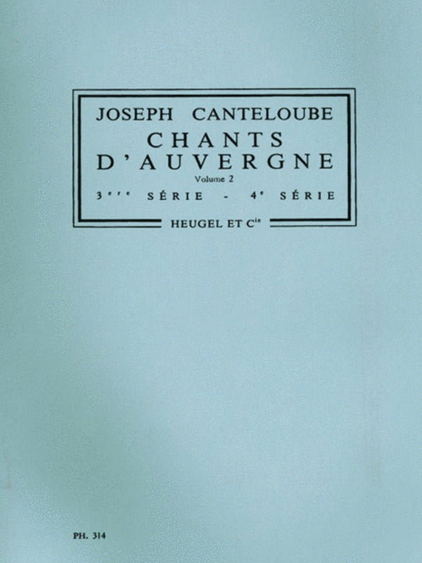 Canteloube - Chants Dauvergne Vol 2 Score – Scarlett Music