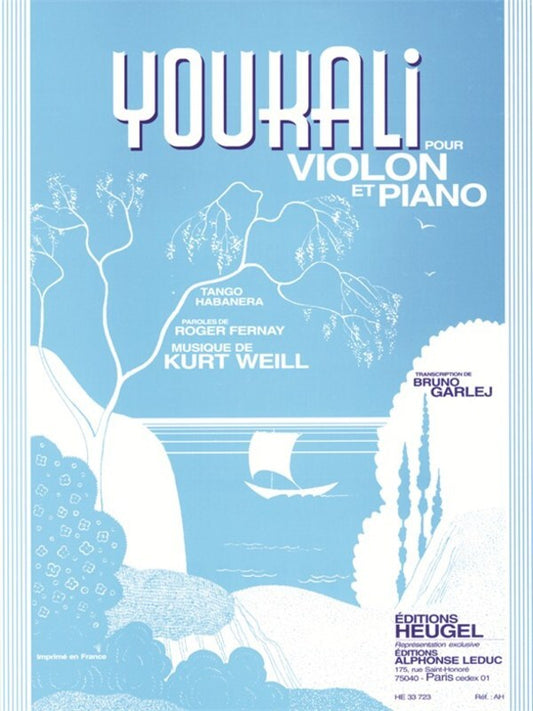 Weill - Youkali Tango Habanera Violin/Piano (Softcover Book)