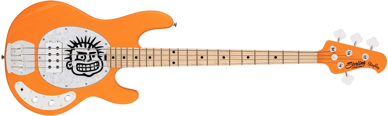 Sterling By Music Man Mike Herrera Signature StingRay Electric Bass Guitar - Orange Creamsicle