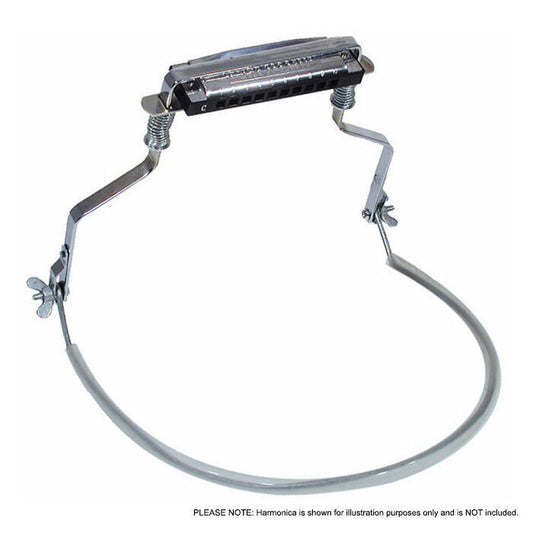 Hohner HH01 10-Hole Diatonic Harmonica Holder with Metal Neck Brace and Spring Clamp