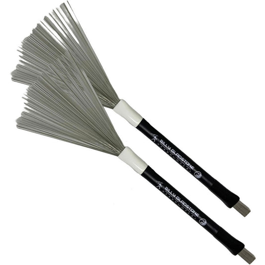 Headhunters Billy Gladstone Double-Ended Hybrid Drum Brushes - 1 Pair with Vintage and Heavy Weight Wire