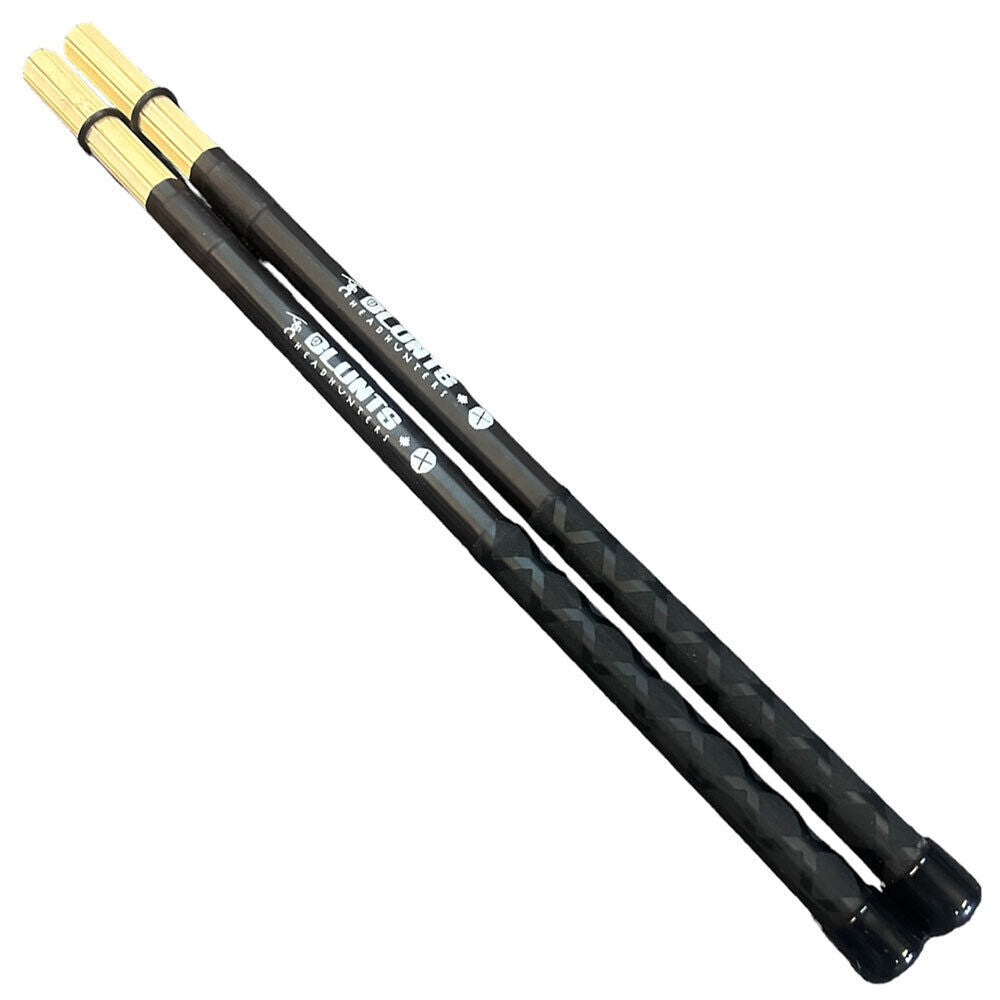 Headhunters Blunts Multi-Rod Performance Bundle (1 Pair) - Drum Rods with Birch Core and Bamboo Slats, Adjustable Grip