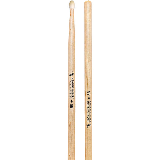 Headhunters Maple Classic 5B Drum Sticks Nylon Tip 16" (1 Pair)