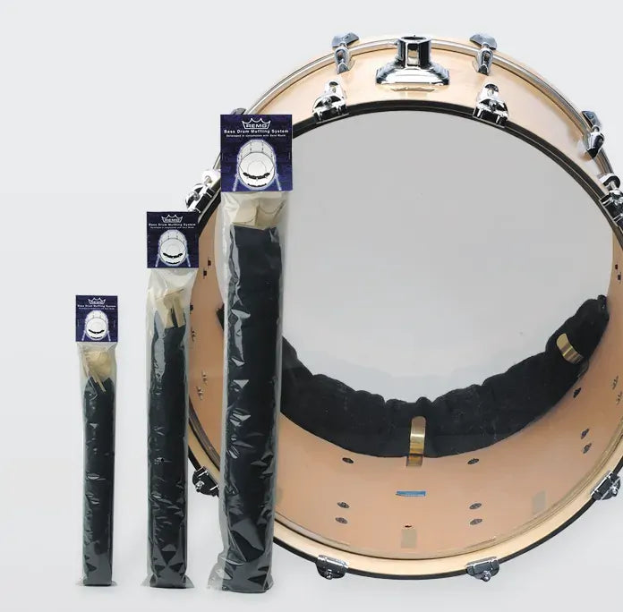 Remo 18 Inch Bass Drum Muffle Strip Pack - Black