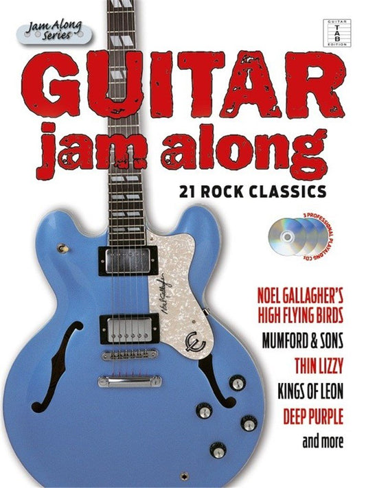 Guitar Jam Along 21 Rock Classics Book/3CDs (Softcover Book/CD)