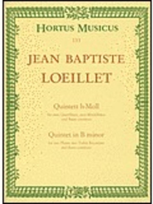 Quintet B Min 2 Flute 2 Tre Rec Bc Score/Parts Book