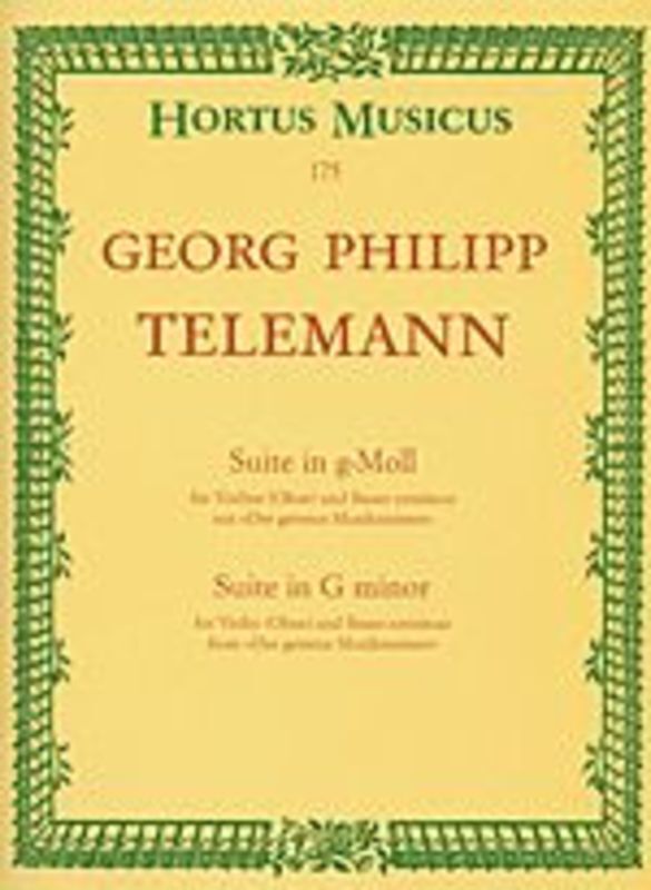 Suite For Violin G Minor Twv 41 Book