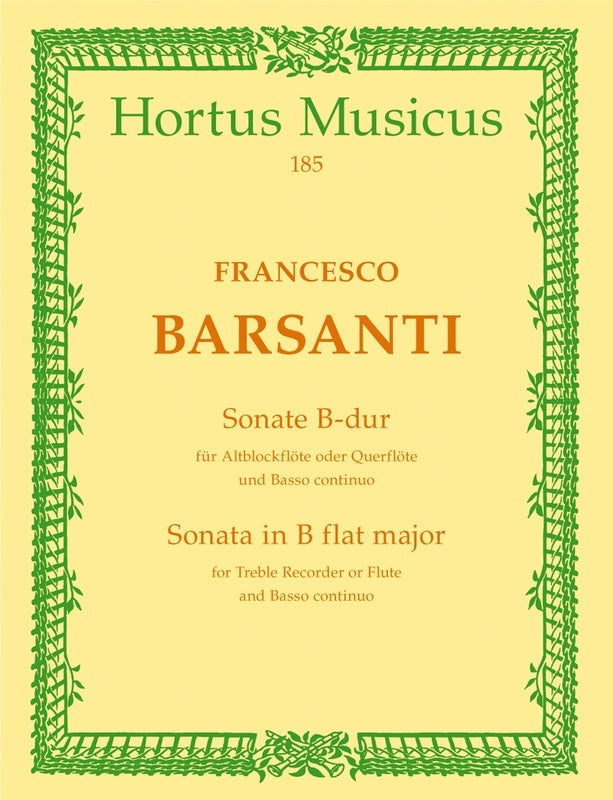 Sonata B Flat Tre/Piano Book