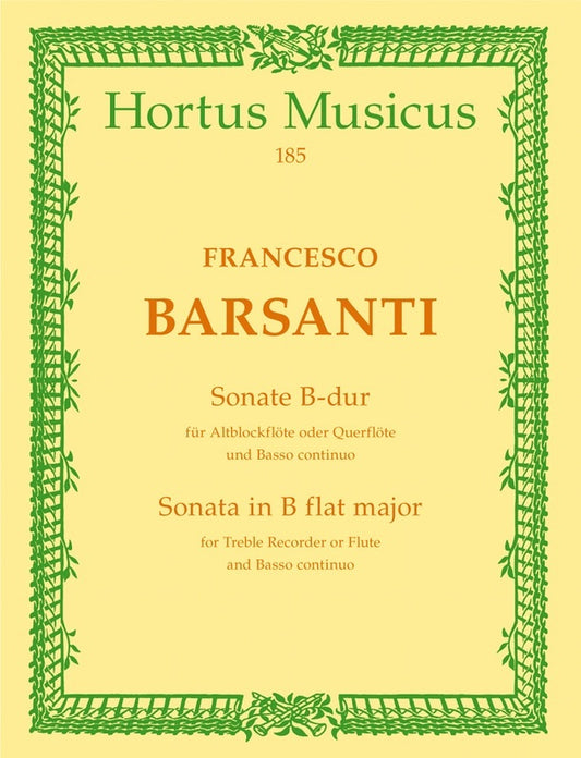 Sonata B Flat Tre/Piano Book
