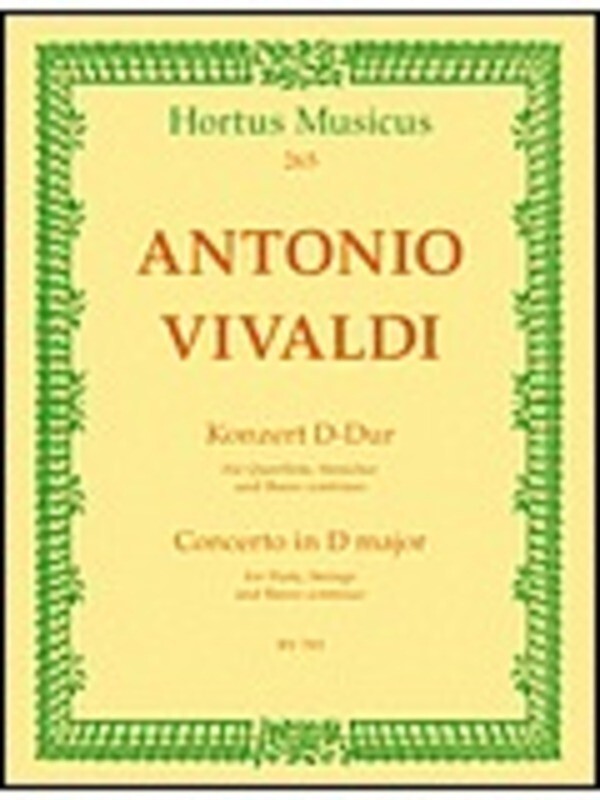 Concerto D Rv 783 Flute Strings Bc (Score / Parts) Book