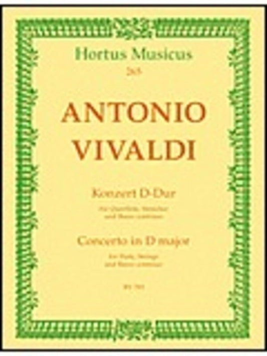 Concerto D Rv 783 Flute Strings Bc (Score / Parts) Book
