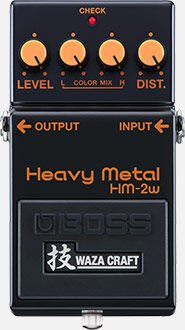 BOSS HM-2W WAZA CRAFT Heavy Metal Distortion Pedal - Classic Vintage Tone, Compact Design, Enhanced Features