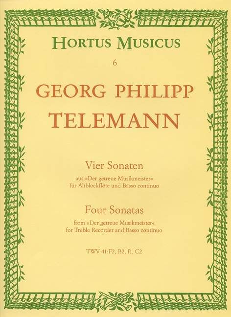 Sonatas for Treble Recorder or Flute/Bass Clarinet Sheet Music