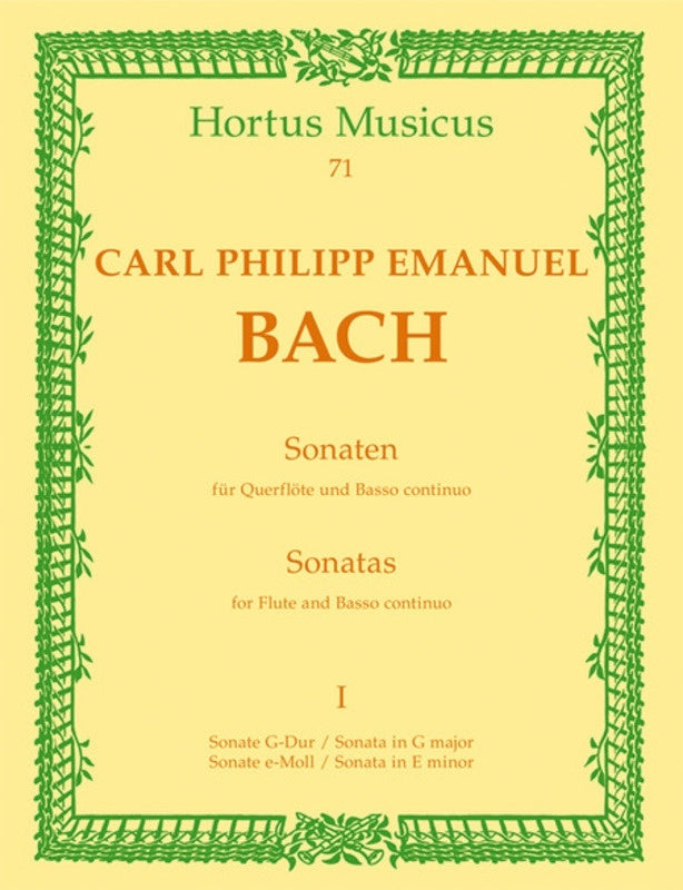 Sonatas Book 1 G Wq 123 E Wq 124 Flute Piano Book