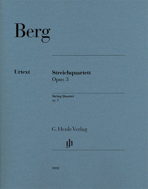 Berg: String Quartet, Op. 3 — Parts (G. Henle Verlag)