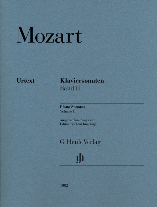 Mozart: Piano Sonatas Vol. 2 — Without Fingering (G. Henle Verlag)