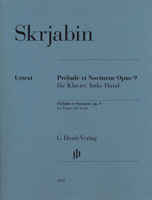 Prelude And Nocturne Op 9 For Left Hand (Softcover Book)