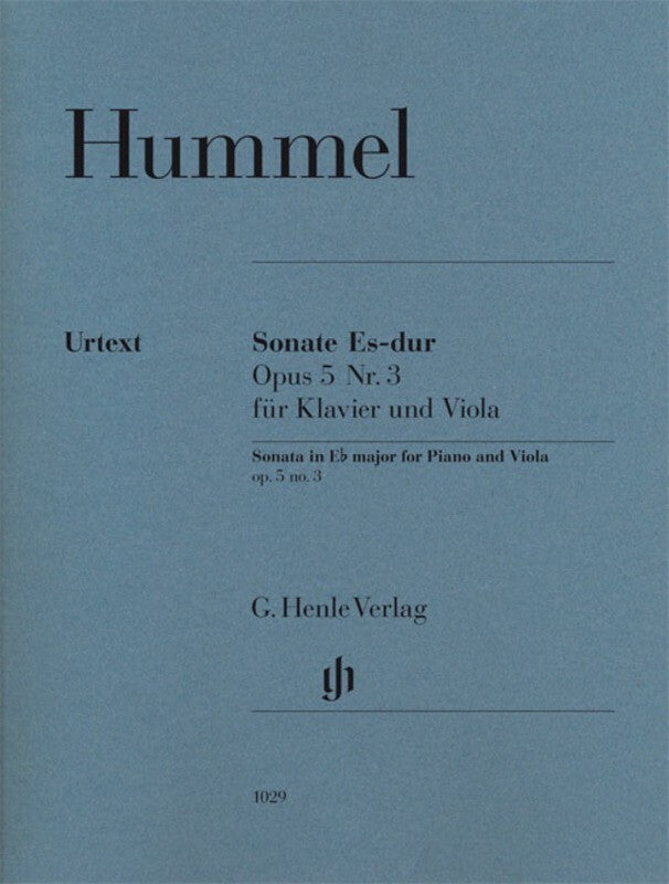 Sonata E Flat Op 5 No 3 Viola Piano Urtext (Softcover Book)
