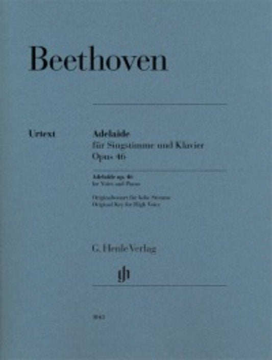 Beethoven: Adelaide, Op. 46 — High Voice Urtext (G. Henle Verlag)