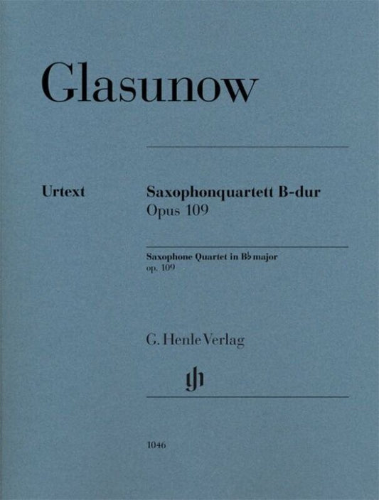Glazunov Saxophone Quartet B Flat Major Op. 109 Parts - Urtext Edition by G. Henle Verlag