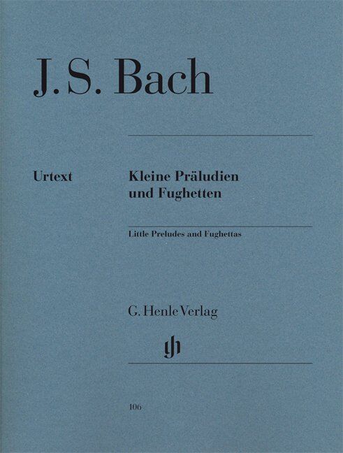 Bach - Small Preludes and Fugues Urtext Edition for Piano Solo, 60 Pages